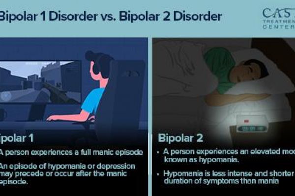 bipolar 1 vs bipolar 2 disorder