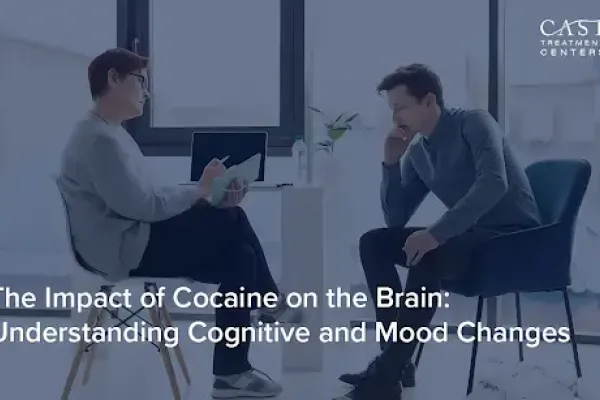 Impact of cocaine on brain health infographic