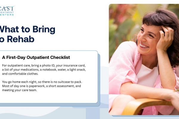 What to bring to rehab, a first-day outpatient checklist from CAST Treatment Centers